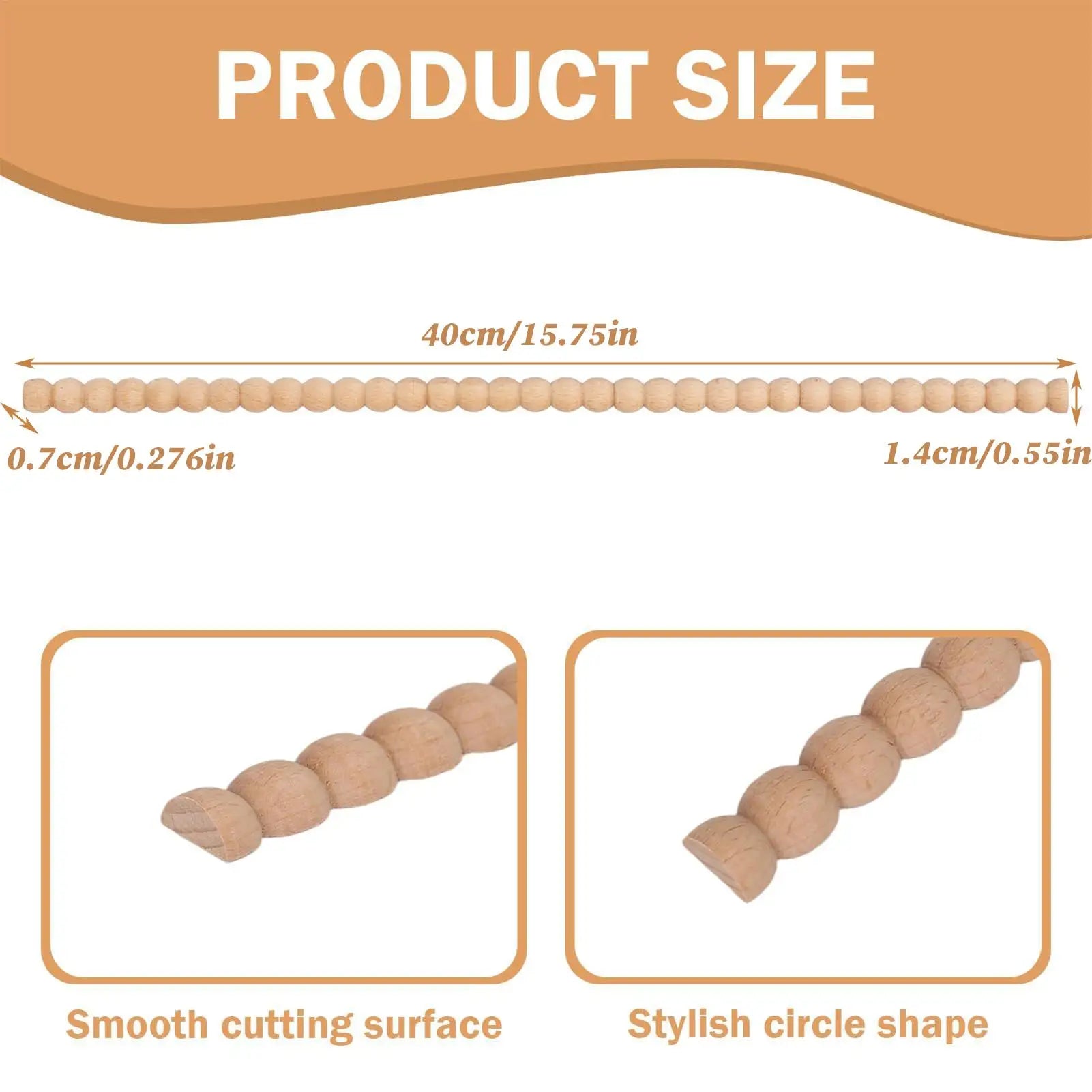 Wood Trim Molding Half Beads Strip Unfinished Wooden Window Door Qme