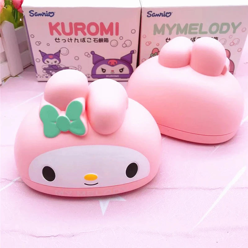 Cute Clowee-themed Soap Dish Storage Box Household Bathroom Drainable Qme