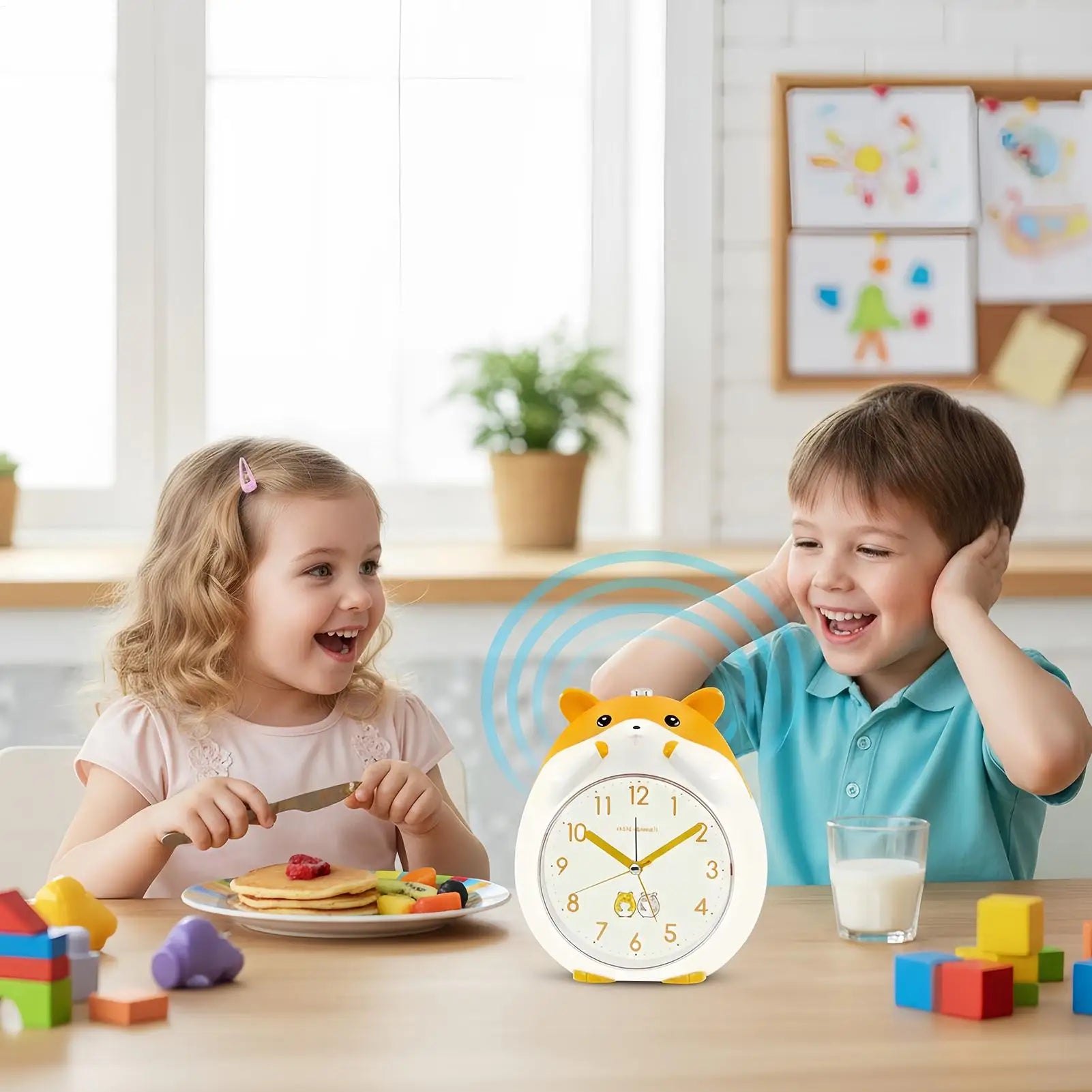 Cute Children's Educational Alarm Clock Bedroom Desktop Early Qme
