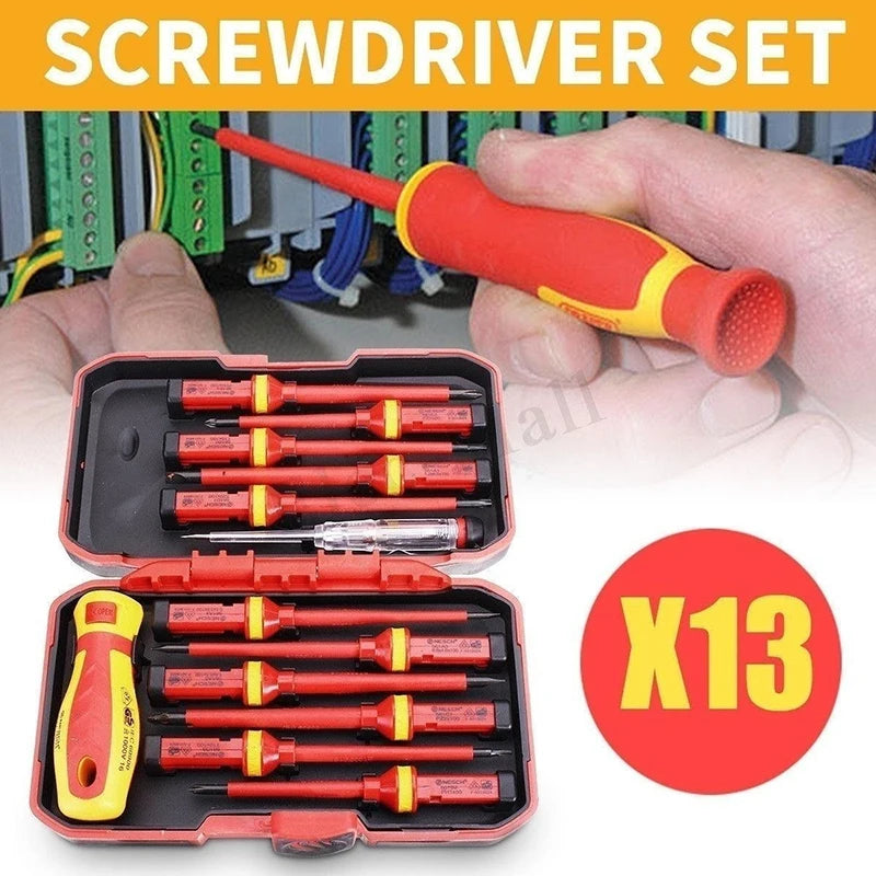 Electrician Repair Tools 1000V Changeable Insulated Screwdrivers Qme