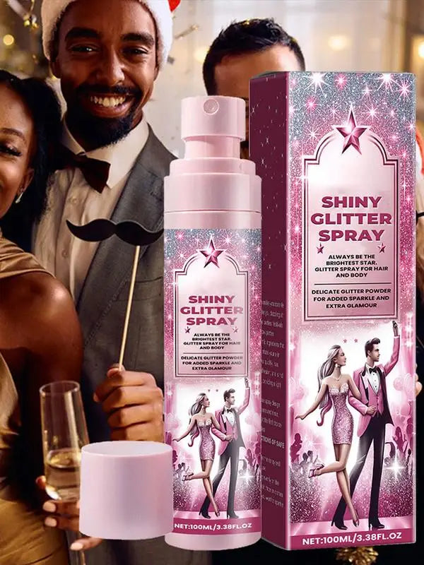 Shiny Body Glitter Spray Hair Clothes Highlighter Powder Gloss Qme