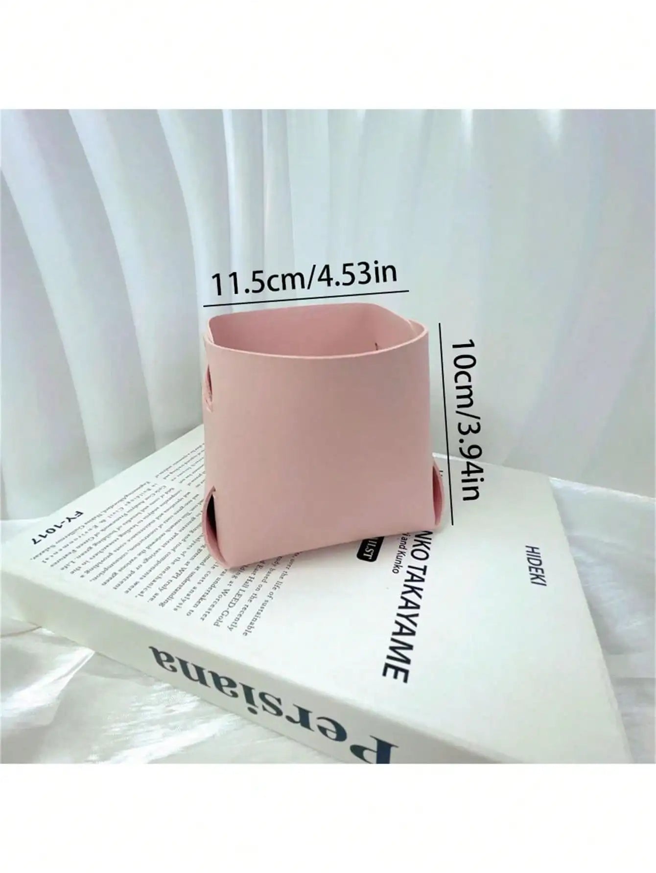 Cosmetic Storage Bag Desktop Item Coffee Table Miscellaneous Box Qme pink