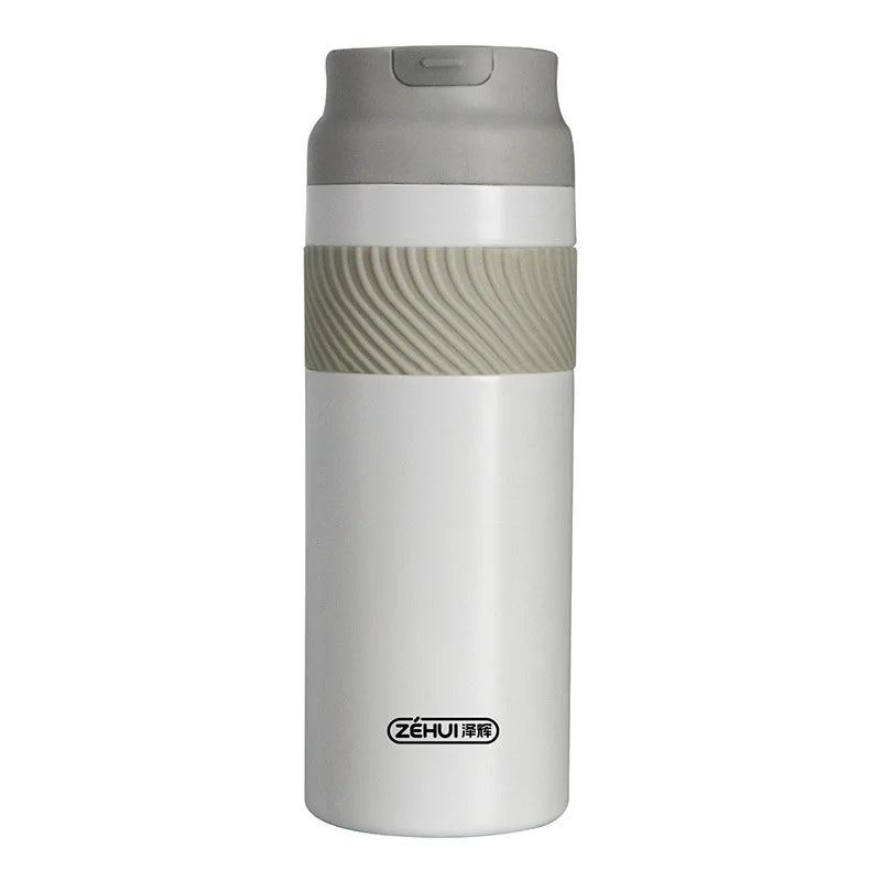 316 Stainless Steel Foldable Handle Flip-top Straw Sports Insulated Qme WHITE 425ml