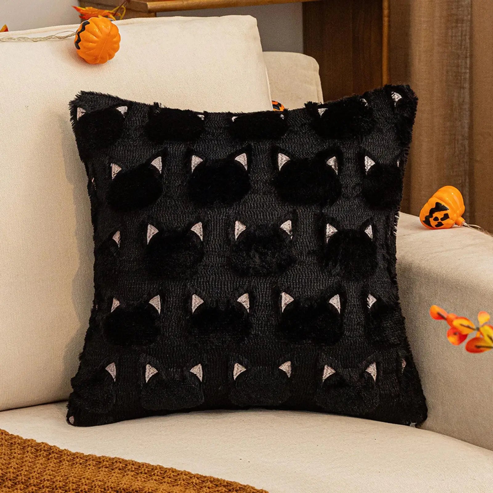Halloween Pillow Covers Decorations Throw Decorative Pillowcase Couch Qme