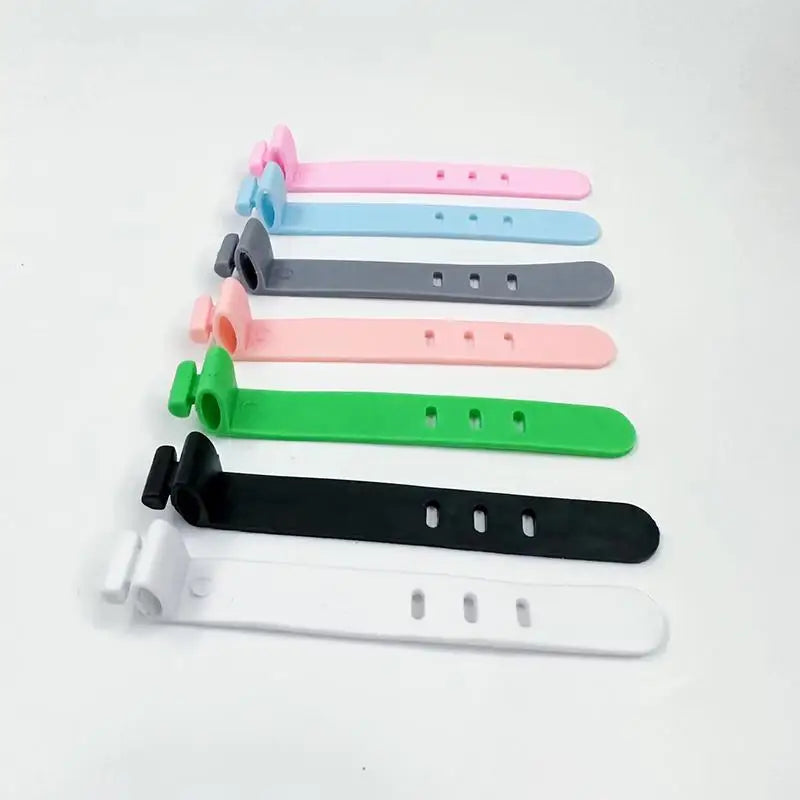 Silicone Cable Organizer Adjustable Wire Binding Bobbin Winders Data Qme