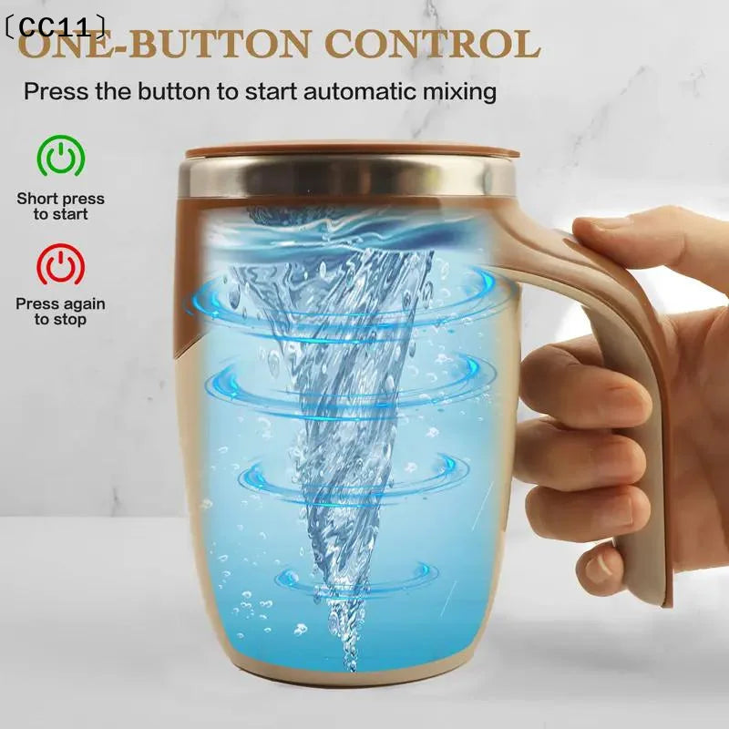 Self Stirring Mug Automatic Magnetic Coffee Travel Cup Insulated Qme