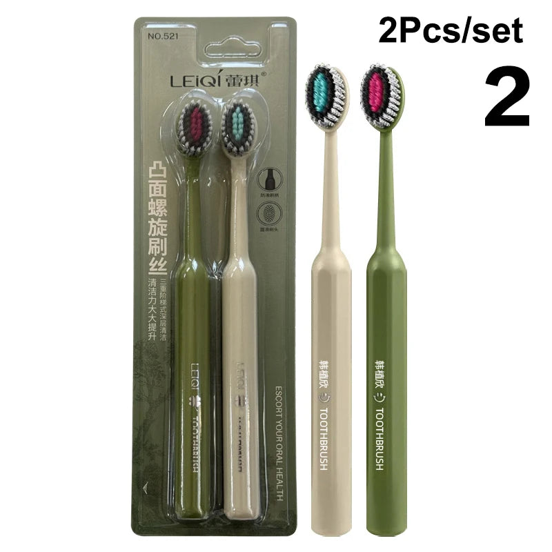 Whole Mouth Clean Toothbrush Ultra-fine Soft Hard Bristle Adults Qme 2