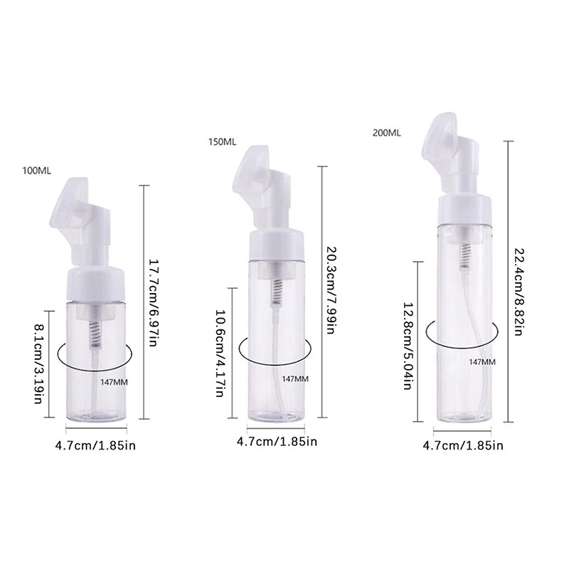 Head Press Face Cleaning Foam Bottles 100 150 Empty Froth Foaming Qme