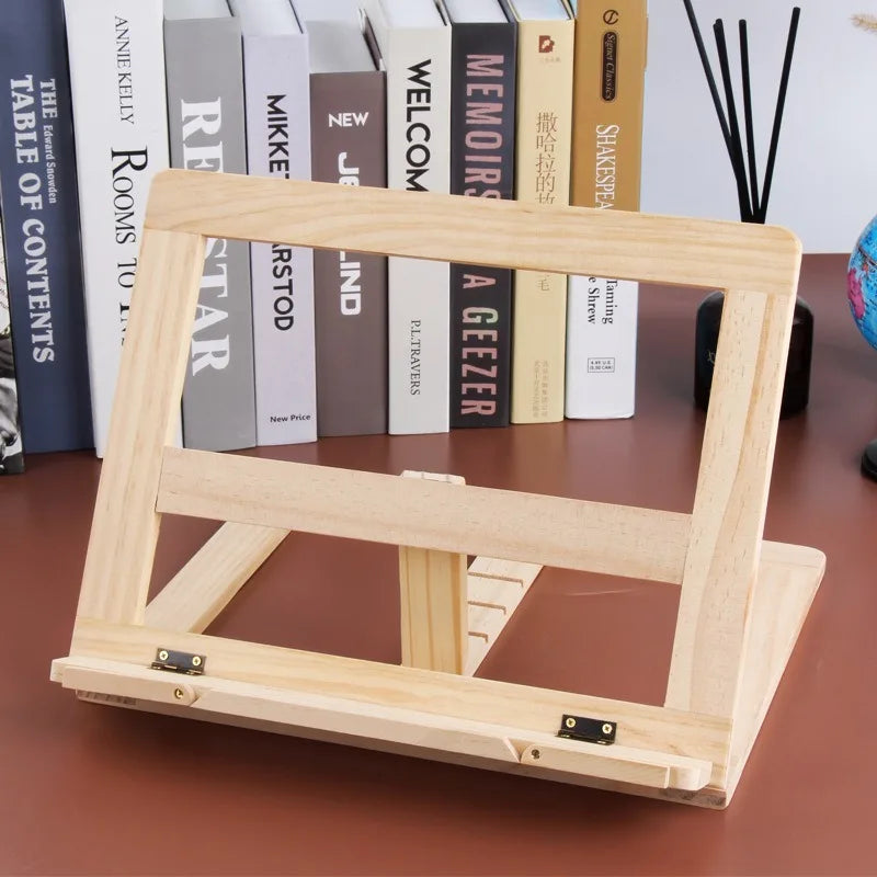 Wood Grain Reading Stand Children's Bookshelf Learning Notebook Support Stand Reading Rack Notebook Artifact Anti-myopia Book Qme