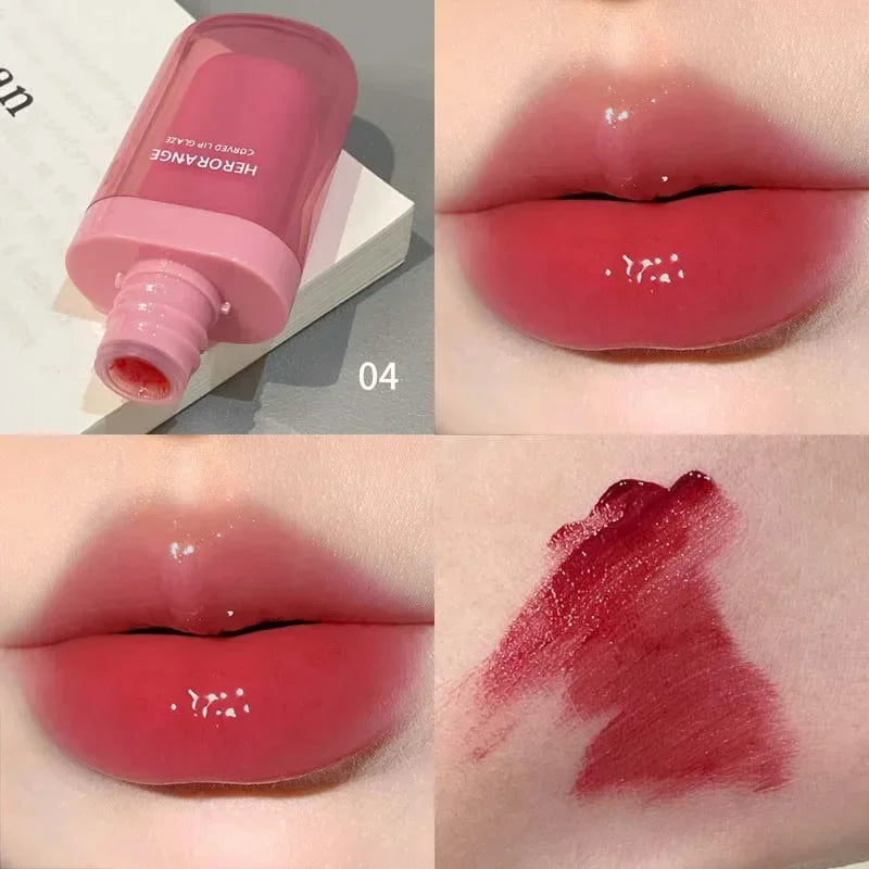 Red Brown Matte Velvet Lip Gloss Waterproof Liquid Lipstick Non-stick Cup Lips Tint Mud Makeup Rose Peach Lip Glaze Cosmetics Qme B04