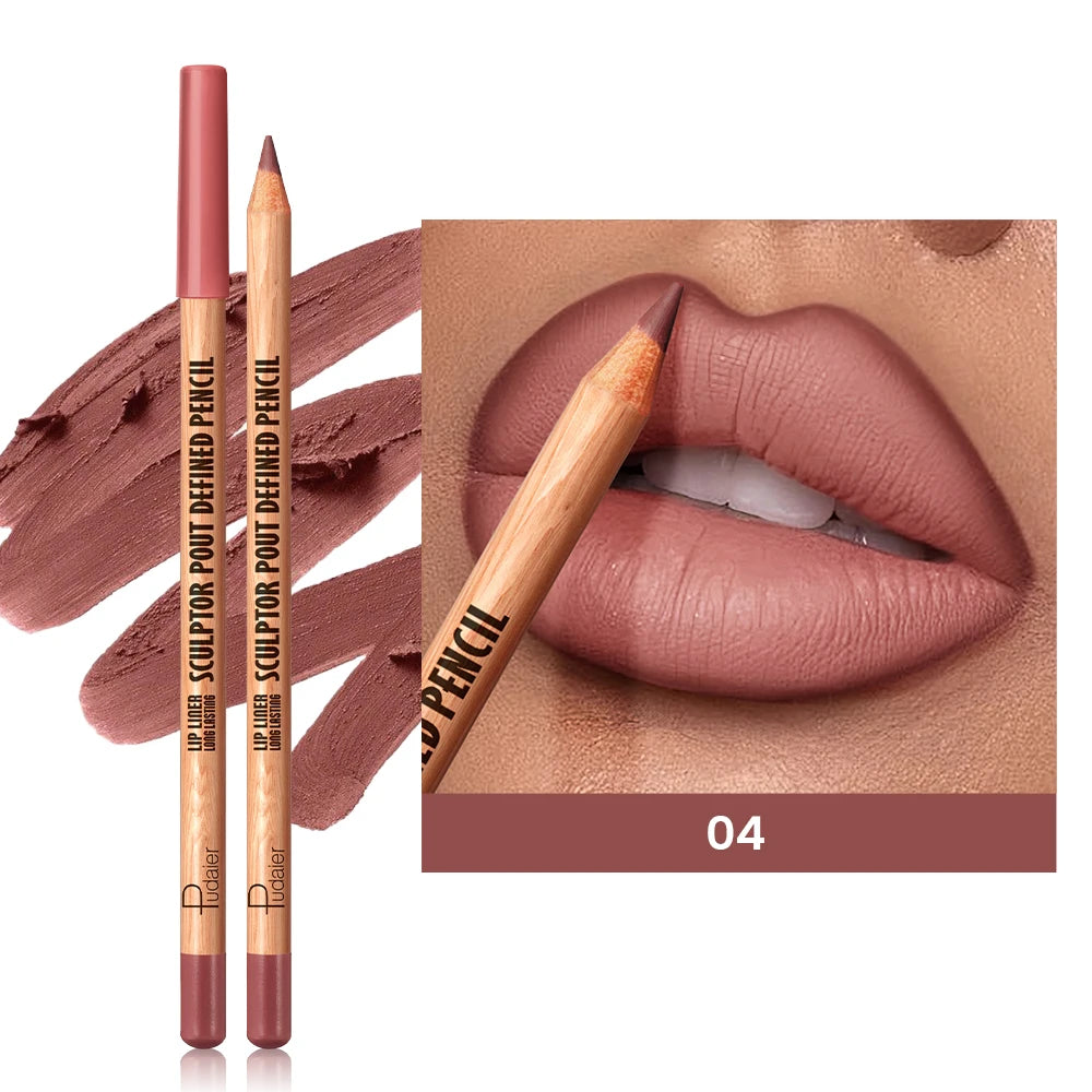 Matte Creamy Lip Liner Pencil Define Lips Natural Plumping Long Qme