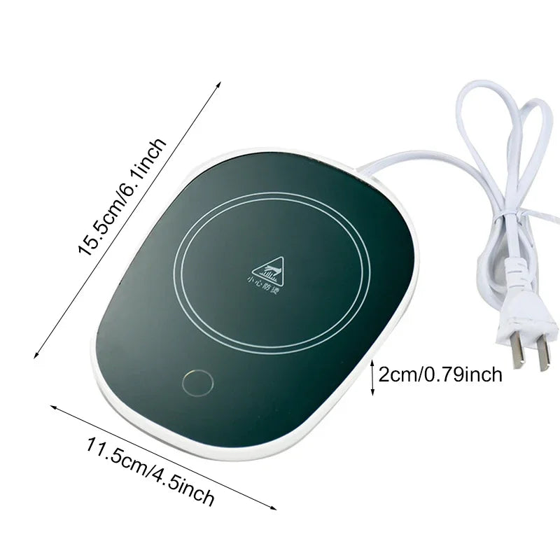 Electric Smart Thermostatic Coaster Suitable for Home and Office Suitable for Hot Coffee Tea Milk Water Portable and Waterproof Qme