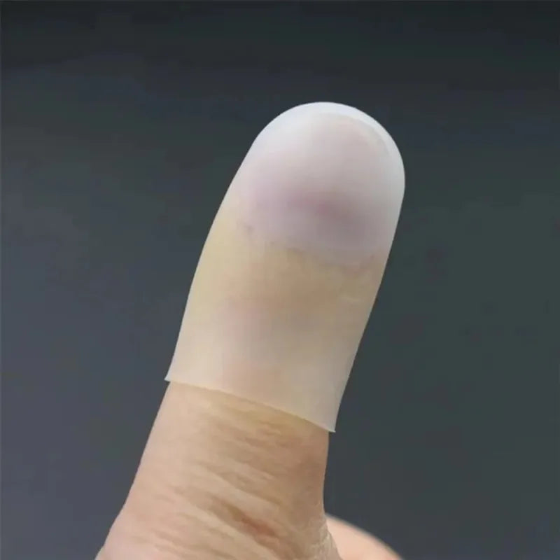 30pcs Silicone Finger Protectors Transparent Heat Resistant Anti-slip Anti-static Finger Sleeves for Work Craft Qme