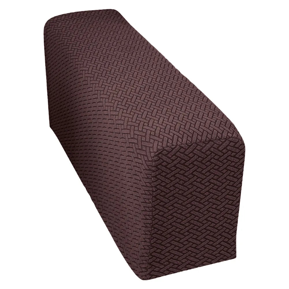 Couch Arm Covers Washable Armchair Slipcovers Checkered Pattern Armrests Chair Covers Suitable for Chairs and Sofas Qme Brown
