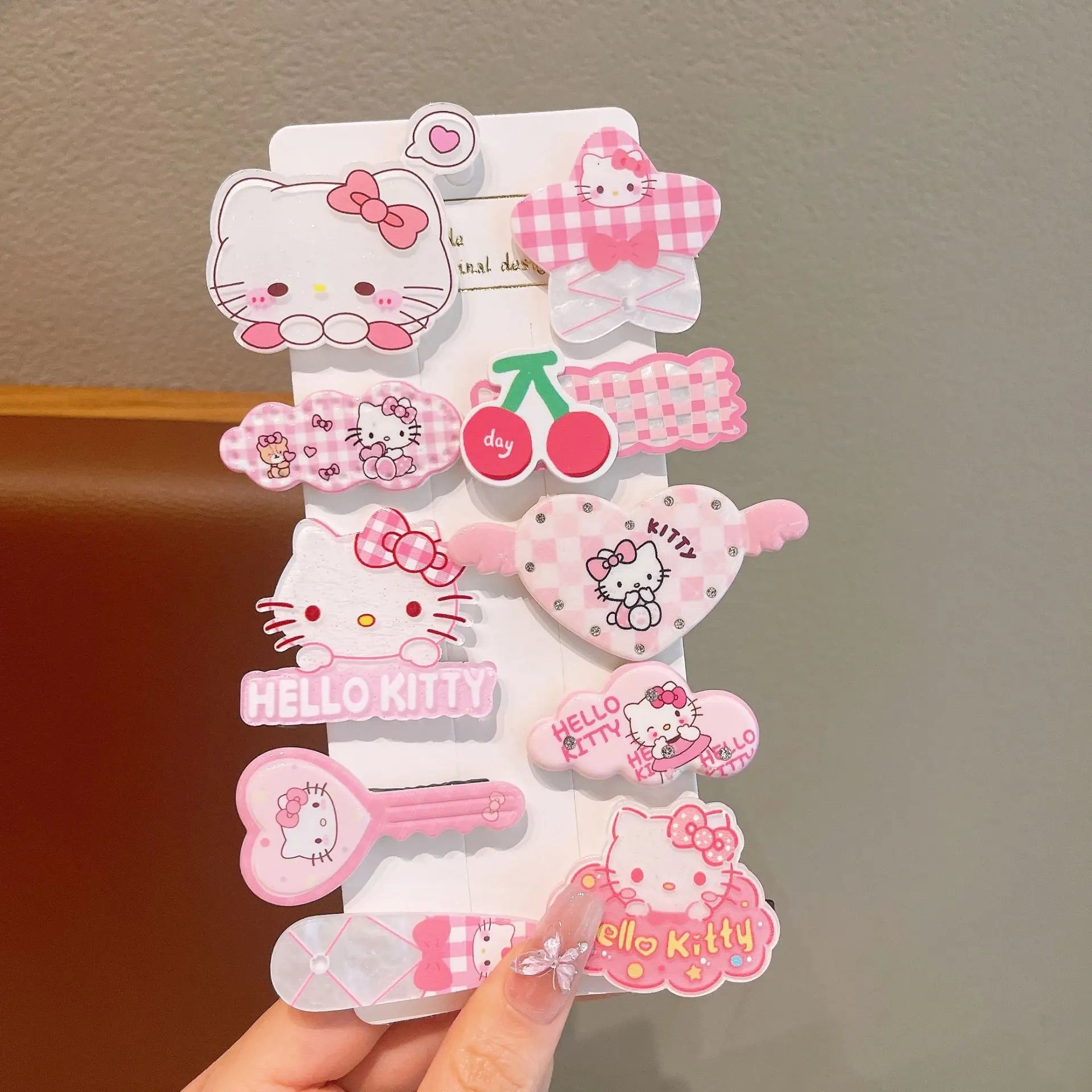Hello Kitty Cartoon Hair Clip Cute Hair Accessory New Style Forehead Bangs Clip for Students Qme 2