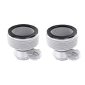 2Pcs Swimming Pool Pipe Hose Adapter Intex Threaded Connection Pump Replacement Hose Adapter Pool Pump Part with Plunger Valve Qme B-2pcs