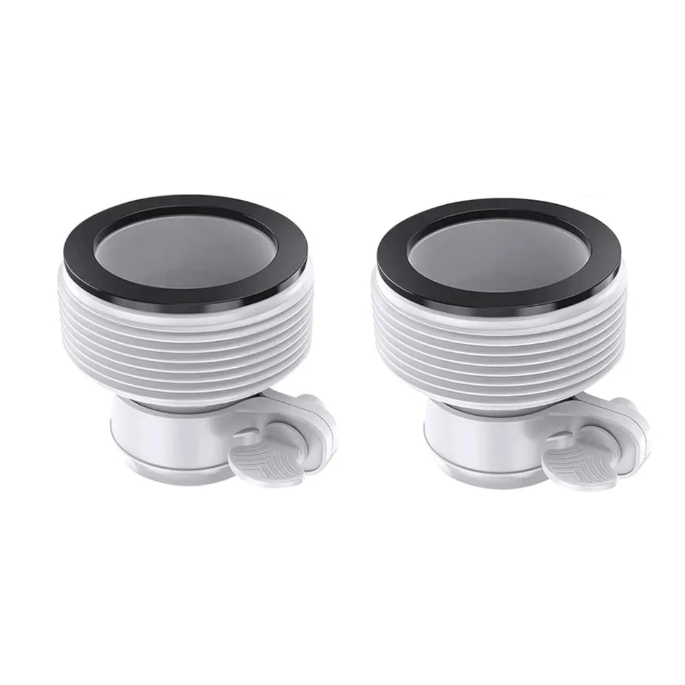 2Pcs Swimming Pool Pipe Hose Adapter Intex Threaded Connection Pump Replacement Hose Adapter Pool Pump Part with Plunger Valve Qme B-2pcs