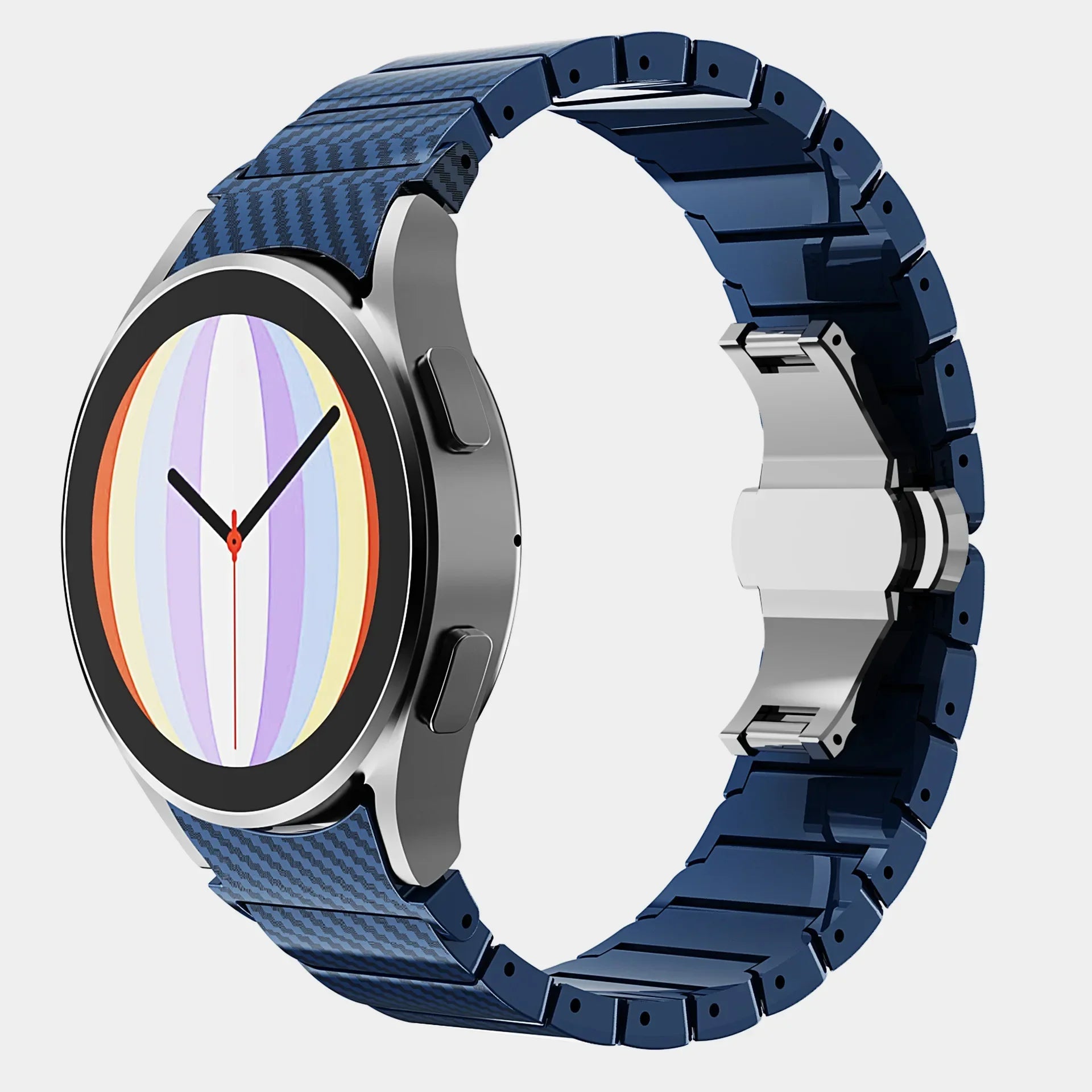 No Gaps Carbon Fiber Strap For Samsung Galaxy Watch 6 Classic 43 47mm 6/5 40 44mm 42 46mm Bracelet For Watch 5Pro Quick Fit Band Qme
