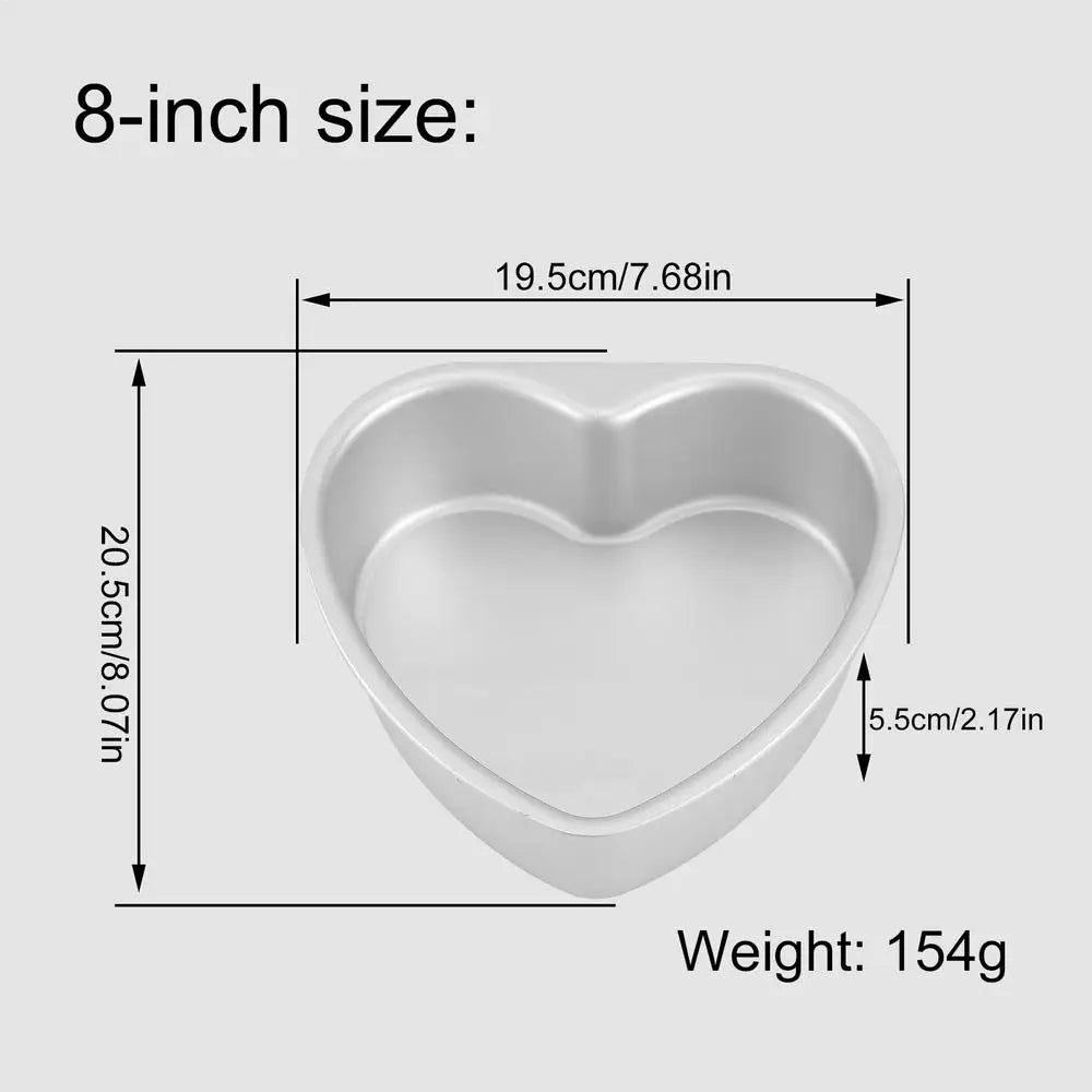 Baking Pan Heart Easy Release Kitchen Tools Loaf Baking Pans Cake Mold for Cheesecake Muffin Dessert Valentines Wedding Birthday Qme 8 inches