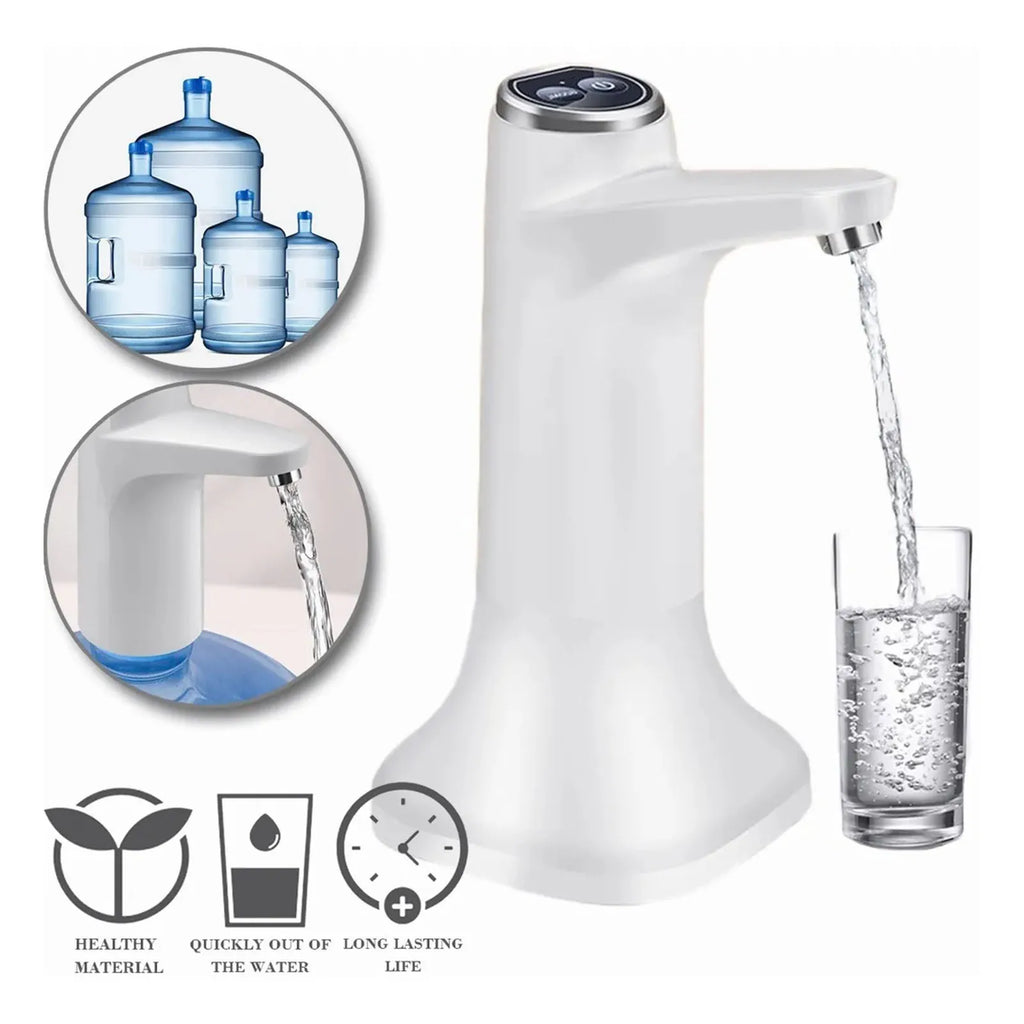 USB Rechargeable Automatic Water Bottle Dispenser Electric Drinking Pump Portable Bottle Pump for Office Home School Use Qme