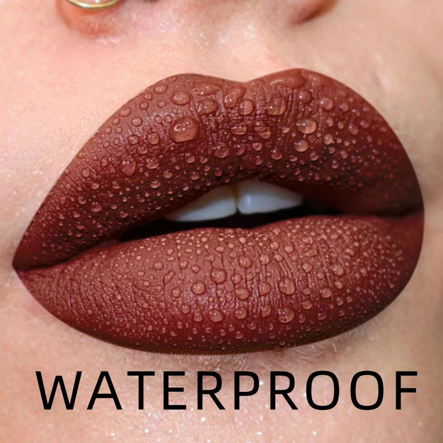 19-color Matte Lip Gloss Nude Liquid Lipstick Waterproof Long Lasting Qme 12