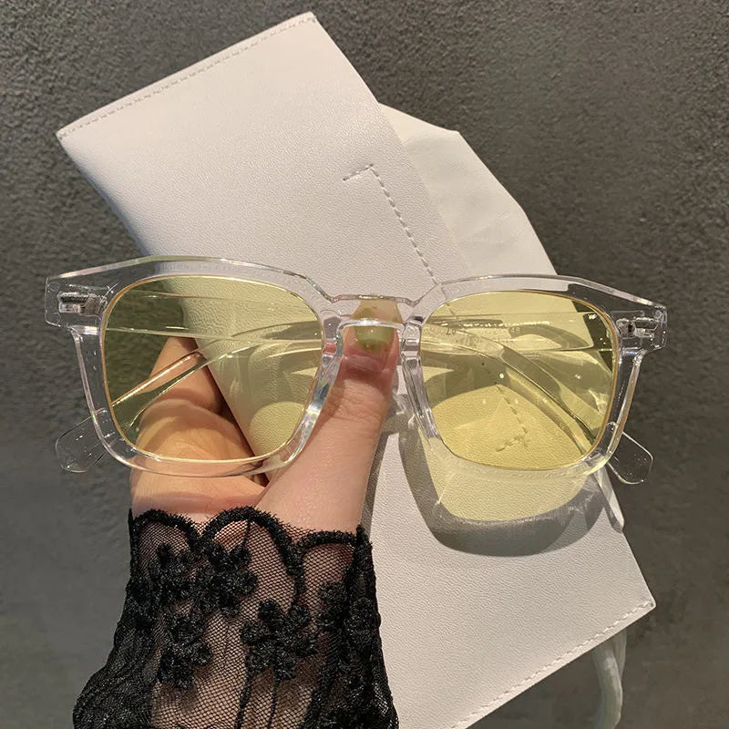 New Arrival Brand High-quality New Polygon Meter Nail Square Sunglasses Female Lady Eyeglass Cat Eye Casual Goggles UV400 Qme YL