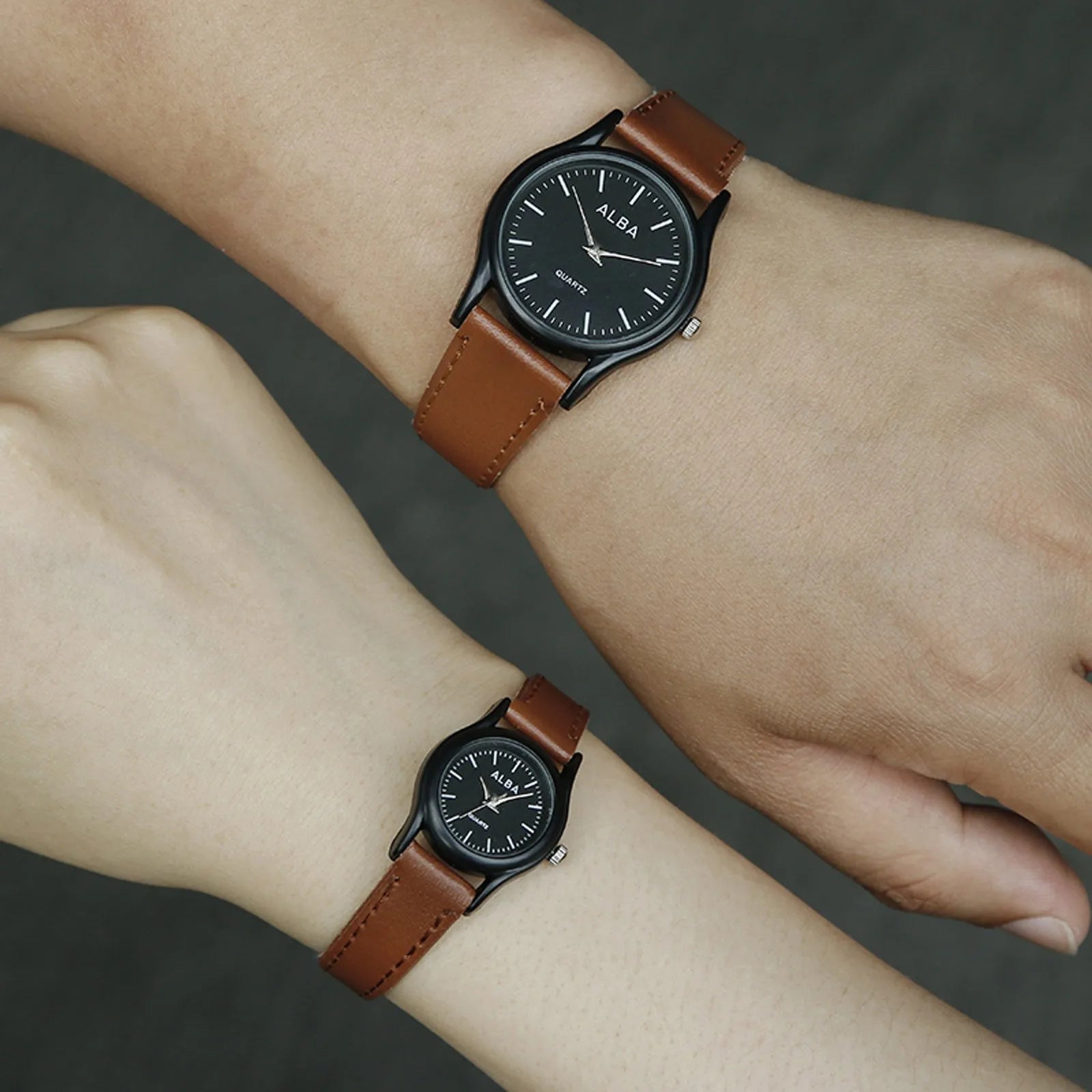 Unisex Lovers Fashion Business Formal Place And Daily Life Design Hand Watch Simple High End Stainless Steel Leather Watch Qme