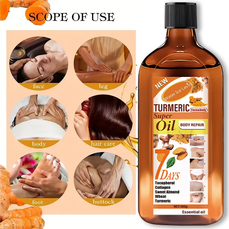 Ginger Essential Oil Massage Oil, Gentle and Non-Greasy, Suitable for All Genders, Contains Camellia Oil and Almond Oil, Perfect for Massage, Bathing, Body and Hair Care Qme