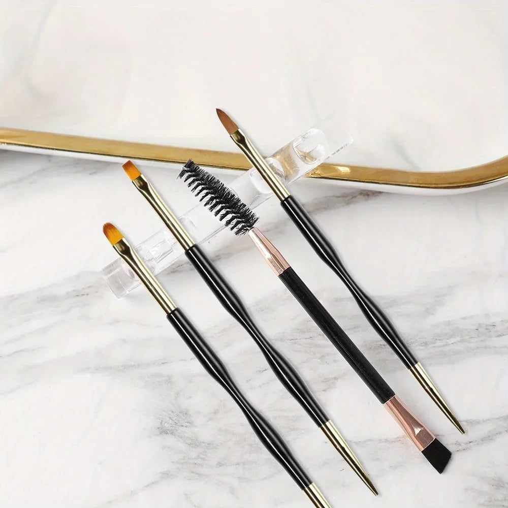 1pc 5grooves Brush Rack, Transparent Painting Pen Rest Holder, Acrylic Nail Art Brush Display Holder, Showing Tools Art Supplies Qme