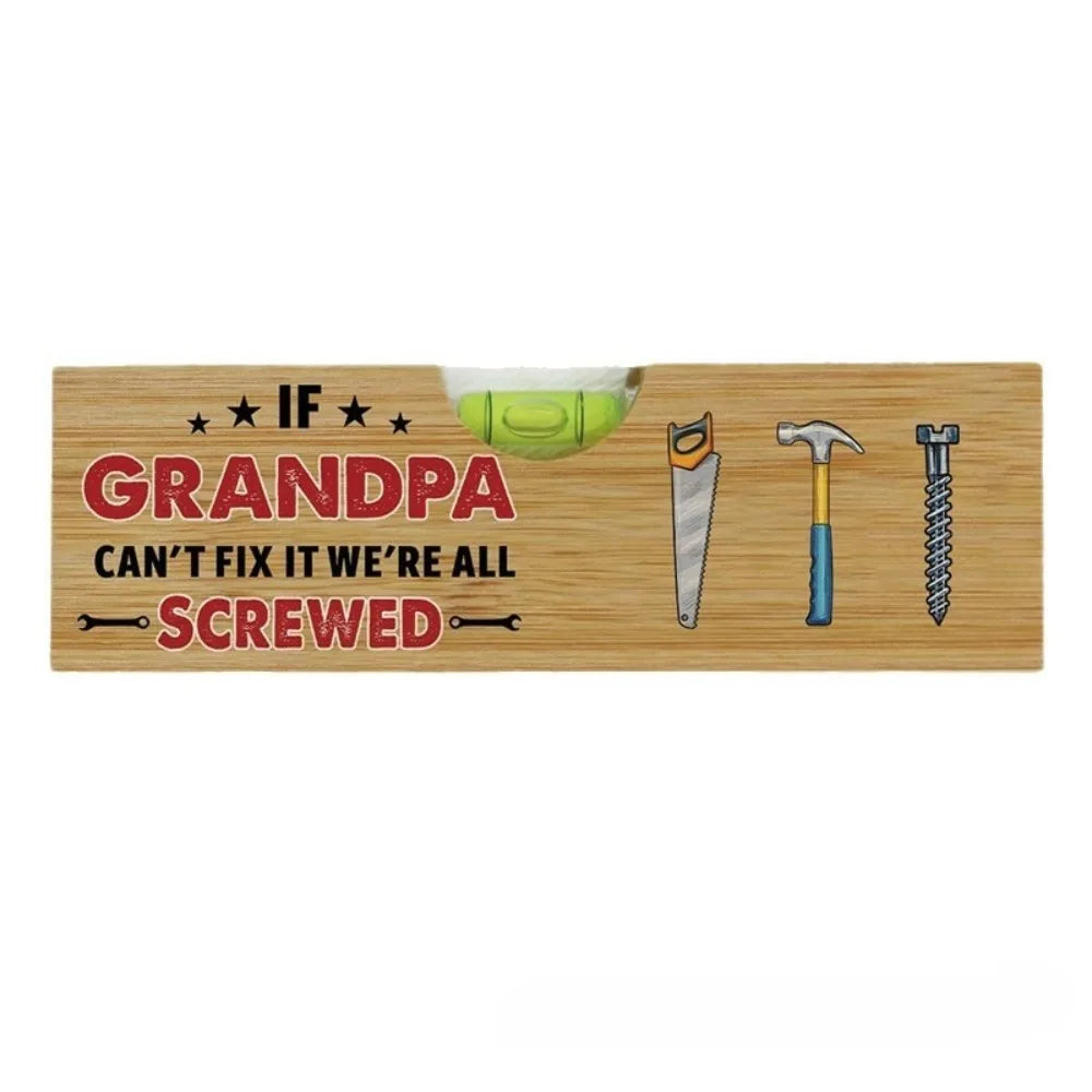 1 Wooden Bottle Opener Steel Insert Humorous Durable Grandpa Fathers Qme