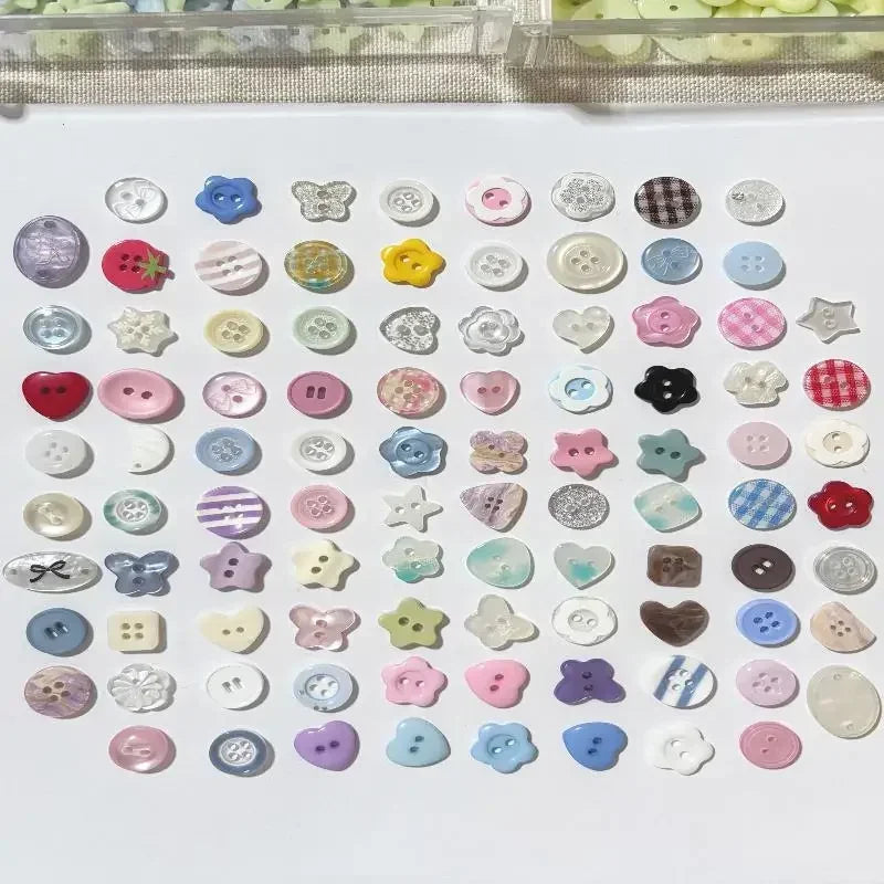 20pcs/set Multicolour Button Crafts DIY Scrapbooking Cute Sewing Button Randomly Apparel Accessories Qme