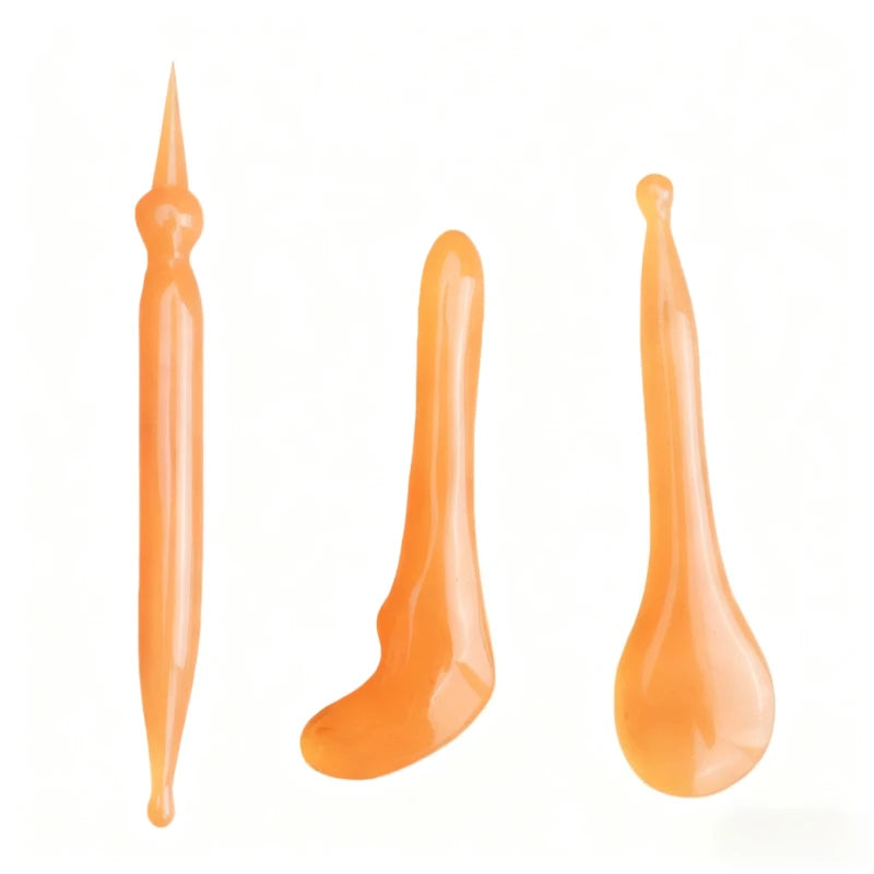 7-Piece Gua Sha Beauty Massage Tool Natural Resin Scrapers Relaxing Qme