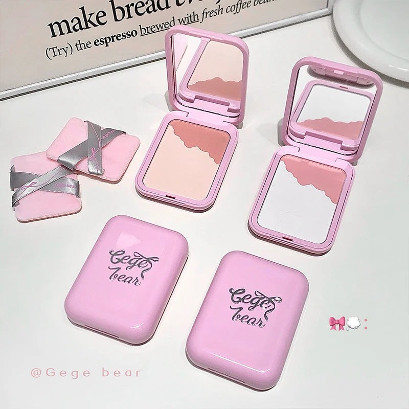 Gege Bear 2-in-1 Highlighter Blush Powder Puff Multi-functional Qme