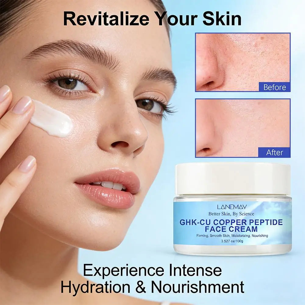 1/2PCS GHK-Cu Copper Peptide Face Cream, Skin Firming & Moisturizing Skincare, Deeply Nourishing For Smooth Skin Qme