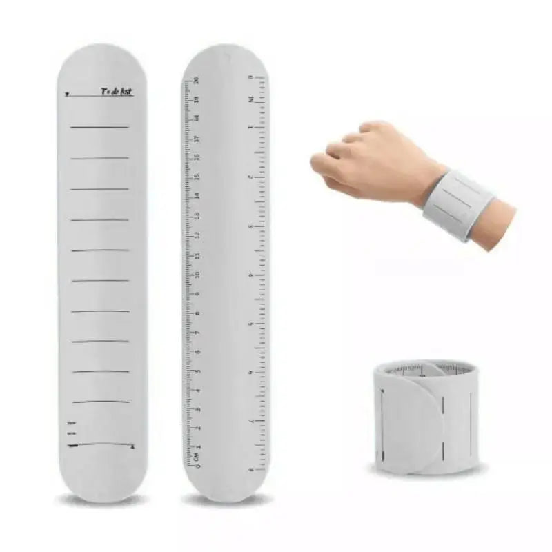 Waterproof Erasable Scale Silicone Wristband Reusable Writeable To-do Qme