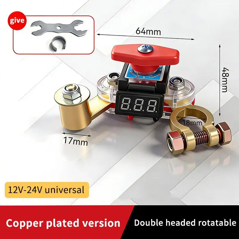 12V-24V Car Battery Disconnect Switch Bidirectional Joint Can Rotate Qme 6
