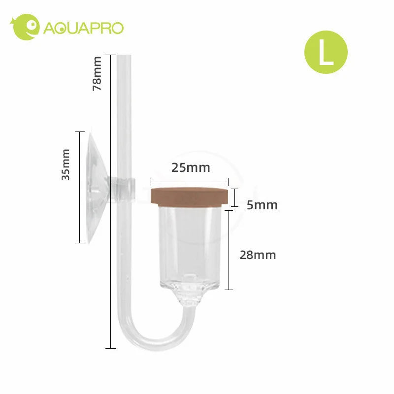 CO2 Diffuser For Aquarium Bubble Generator Twinstar Style Atomizer Acrylic Fishing Equipment Tank Plant Accessory System Mini Qme mini CO2 Diffuser L