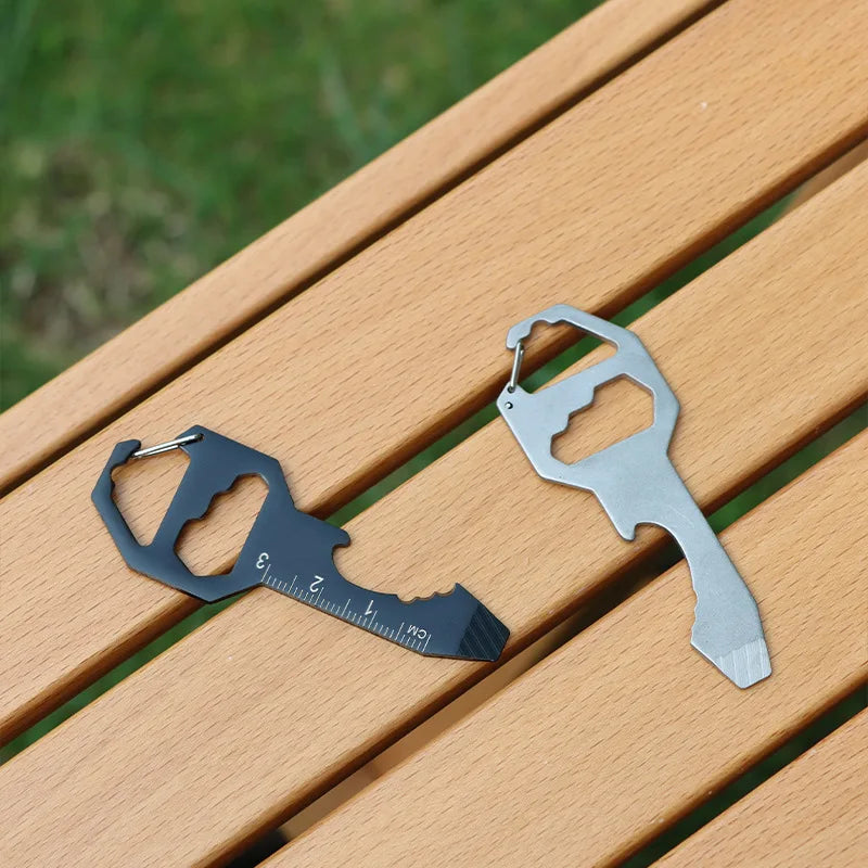 Cassette EDC Tool Card Multifunctional Keychain Bottle Opener Hexagon Qme