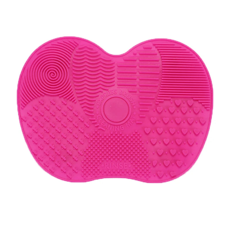 Scrubbing Pad Cosmetic Brush Cleaning Silicone Suction Cup Apple Qme RoseRed-S