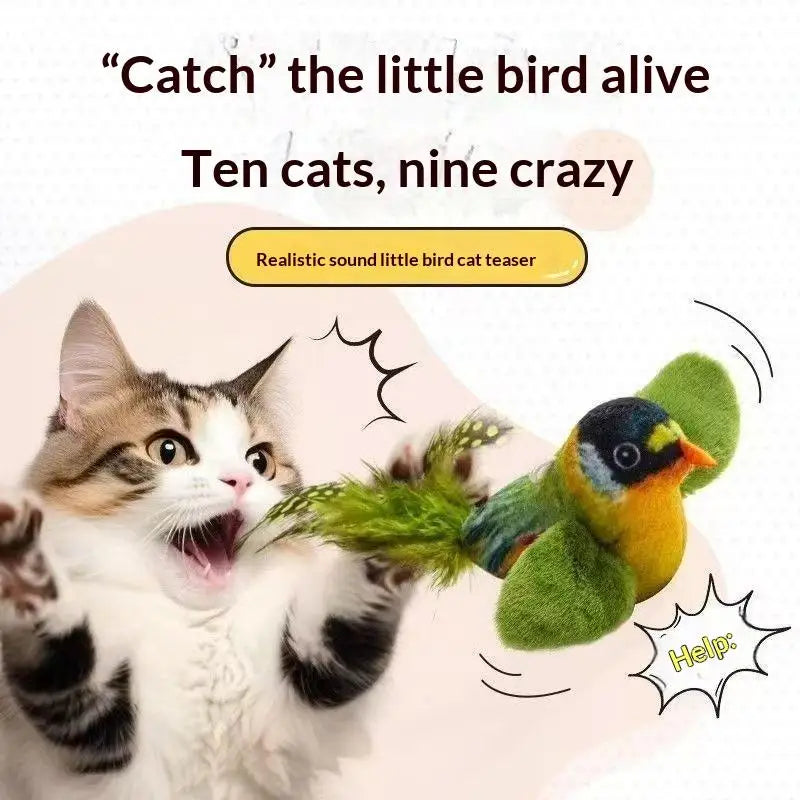 1/2/3PCS Cat Toys Self-Entertainment And Relaxation Swing Toys Cat Teasing Sticks Bite-Resistant Realistic Bird Pet Toys Cats Qme