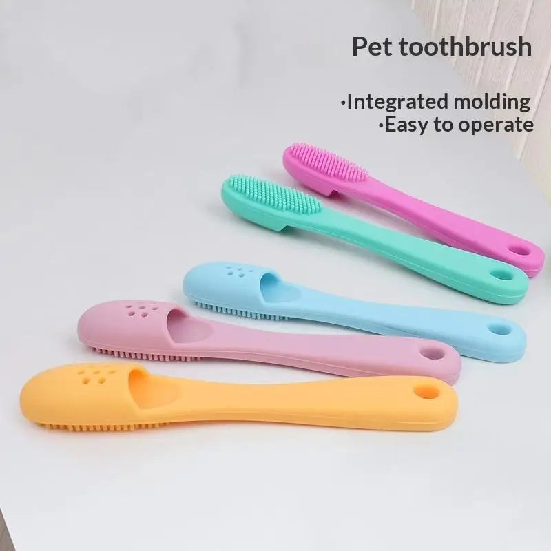 Portable Pet Oral Dental Cleaning Supplies Tools Finger Toothbrush Qme