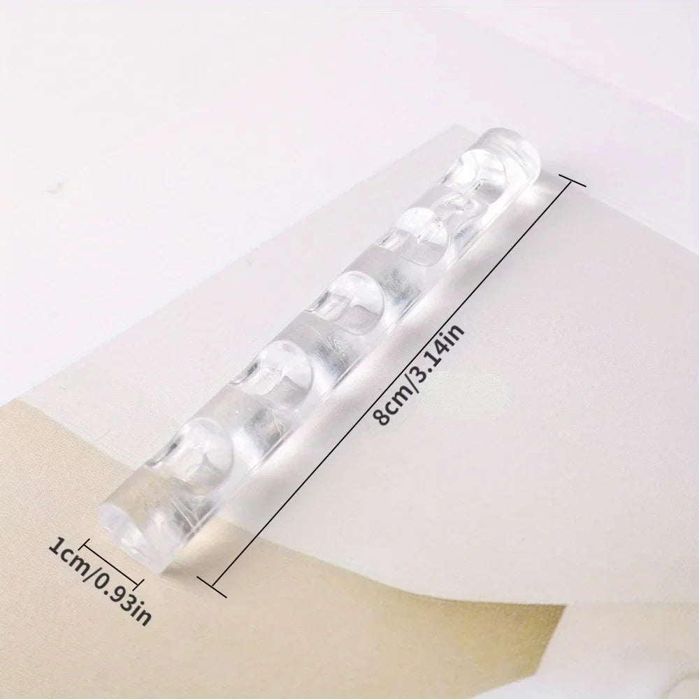 1pc 5grooves Brush Rack, Transparent Painting Pen Rest Holder, Acrylic Nail Art Brush Display Holder, Showing Tools Art Supplies Qme
