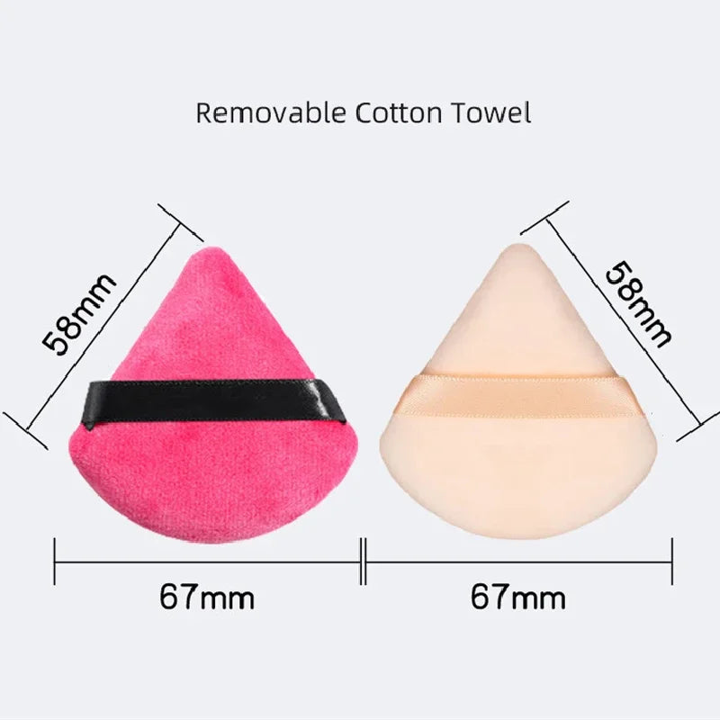 Velvet Cosmetic Foundation Puff Soft Triangle Makeup Puffs Women Face Beauty Sponge Blender Washable Makeup Powder Accessories Qme