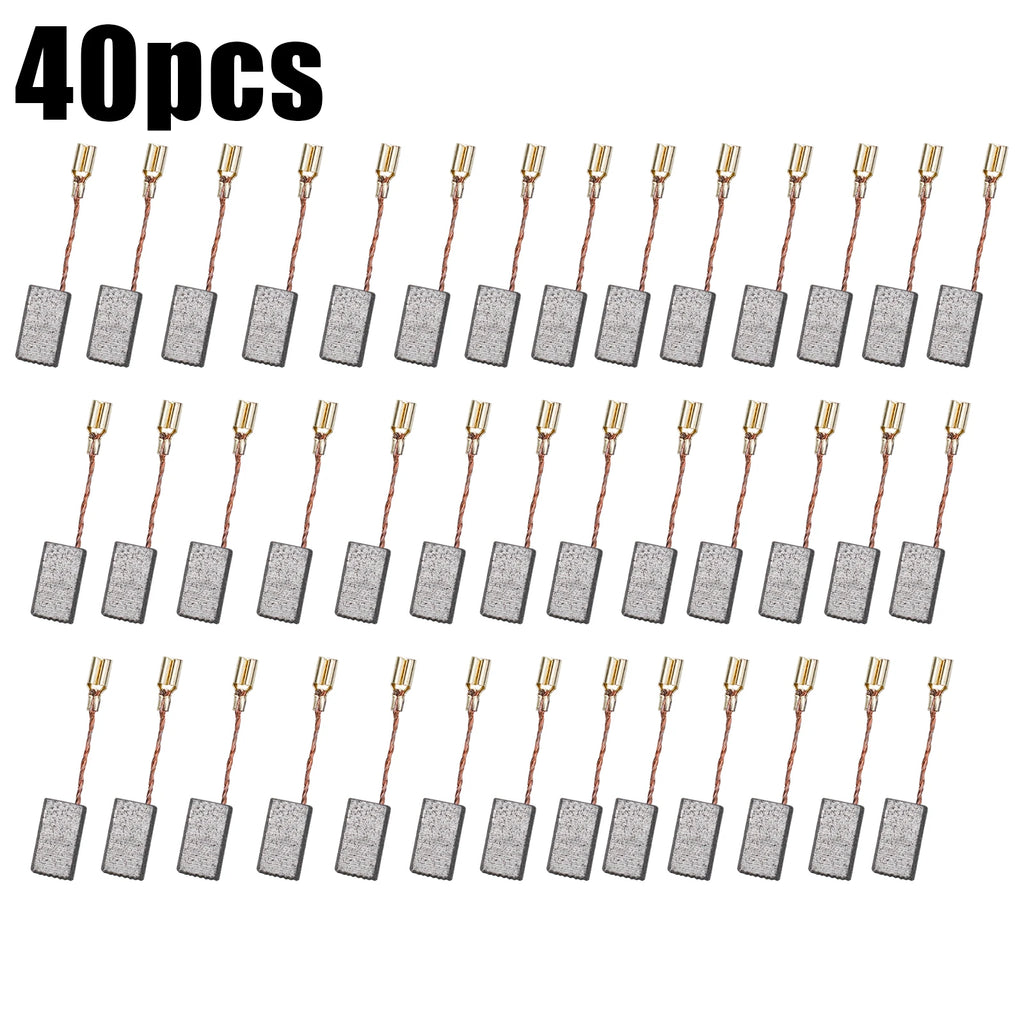 40pcs/set Motor Carbon Brushes Set Graphite Copper Carbon Brushes For Electric Hammer Electric Drill Angle Grinder 6x8x14mm Qme