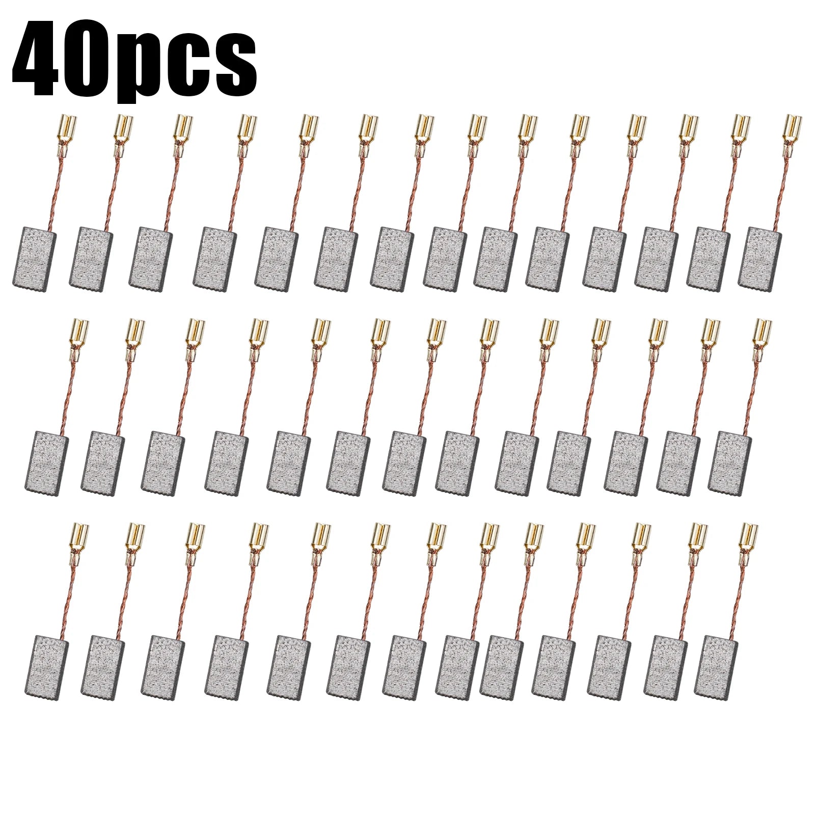 40pcs/set Motor Carbon Brushes Set Graphite Copper Carbon Brushes For Electric Hammer Electric Drill Angle Grinder 6x8x14mm Qme