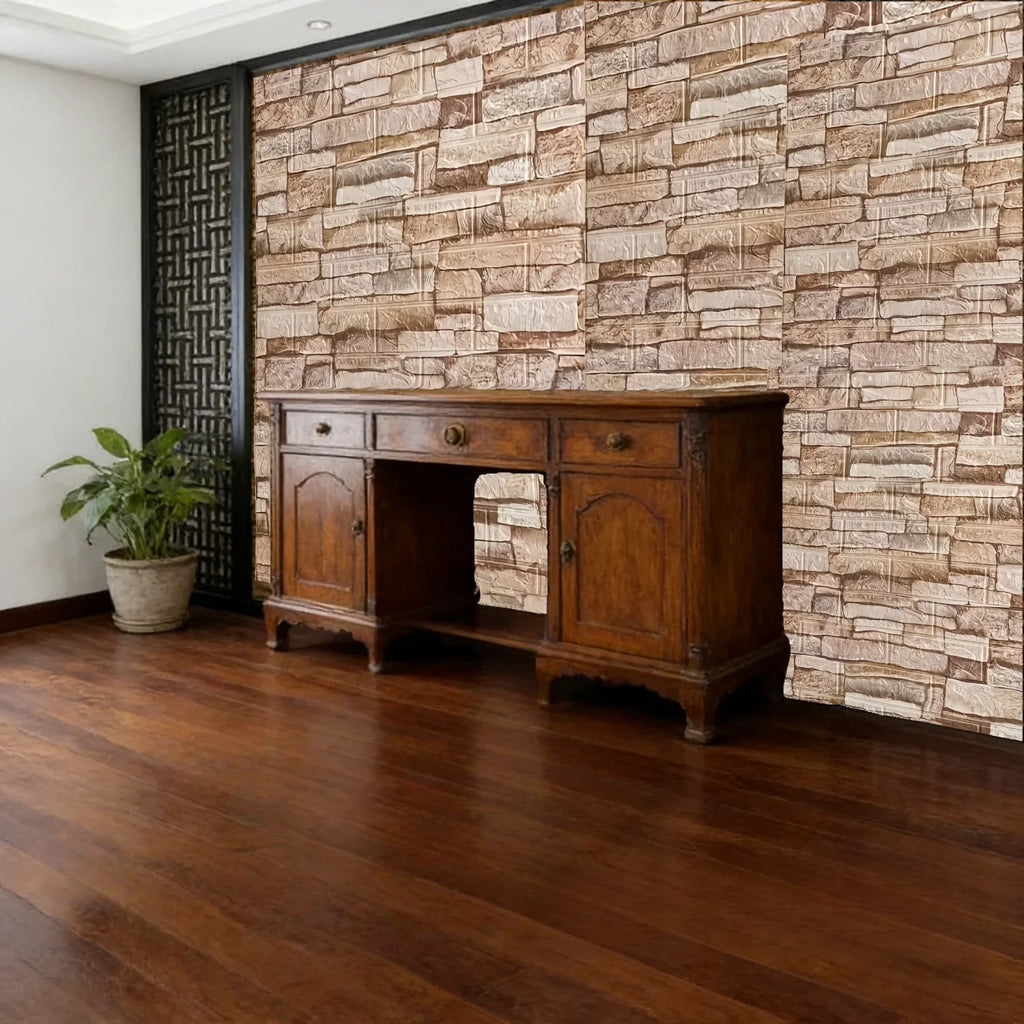 Faux Brick Wallpaper 38 5cmx35cm Self Adhesive Wall Sticker 3D Qme