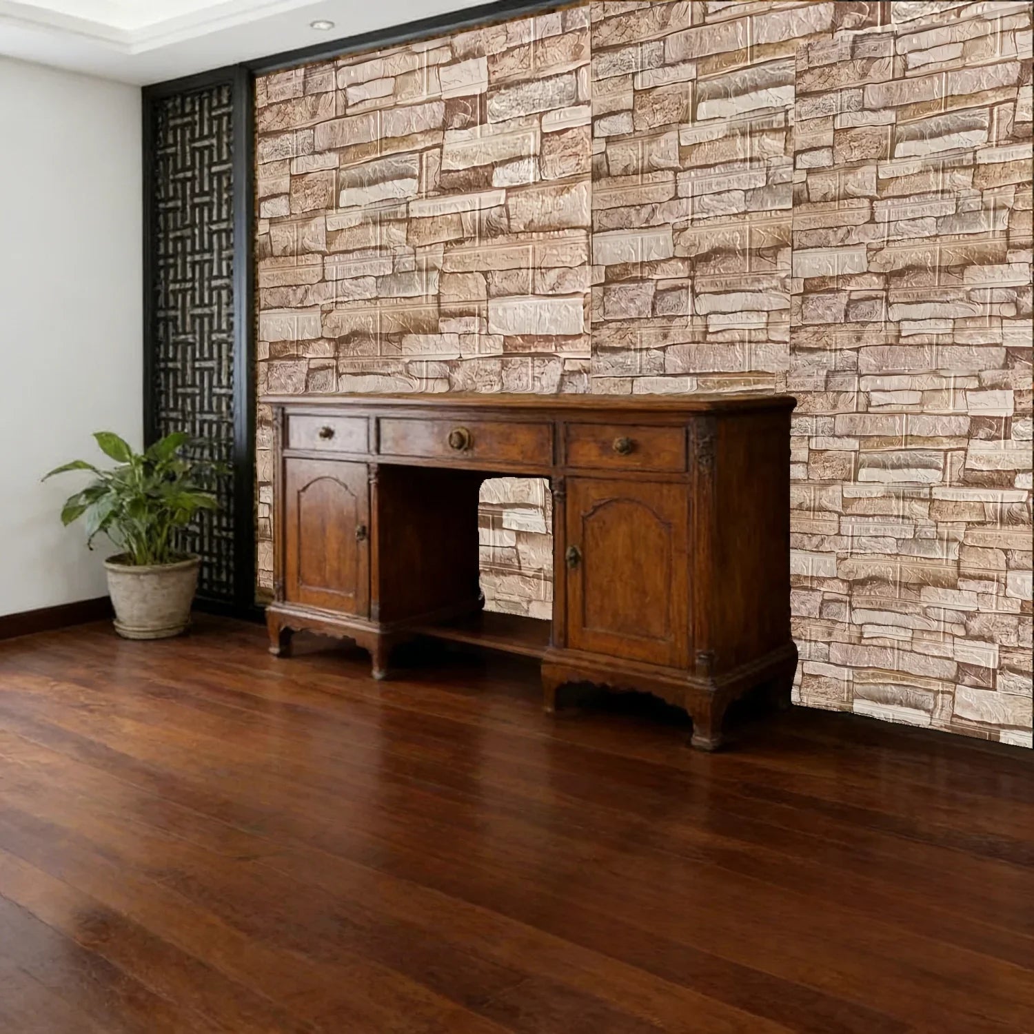 Faux Brick Wallpaper 38 5cmx35cm Self Adhesive Wall Sticker 3D Qme