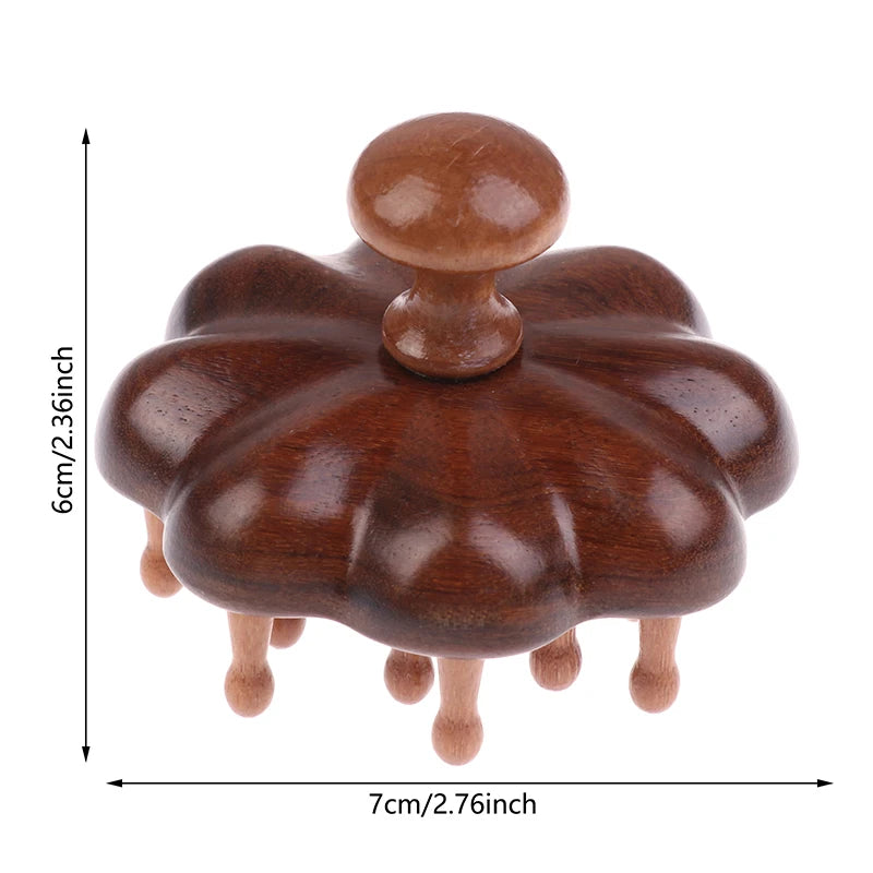 Wooden Head Massage Comb Anti-static Wide-tooth Gua Sha Tool 12 20 Qme Large