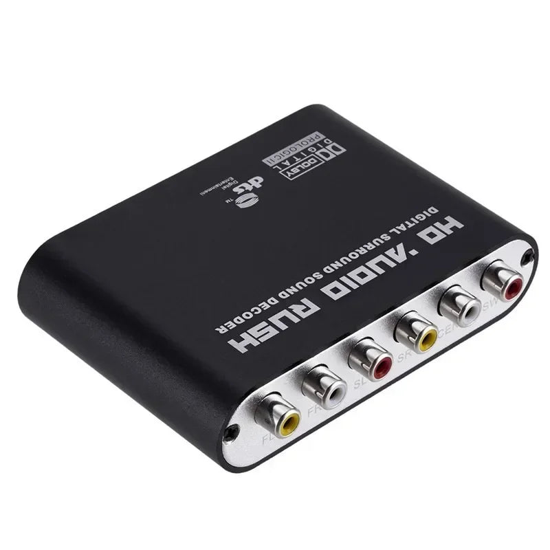 5.1 CH audio decoder SPDIF Coaxial to RCA DTS AC3 Optical digital Amplifier Analog Converte amplifier Hardware Cables Qme
