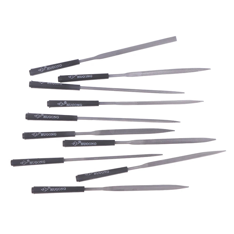10Pcs/set Metal Needle File Set Wood Rasp Metal Polishing Hand File Tools Steel Rasp Needl Filing. Qme